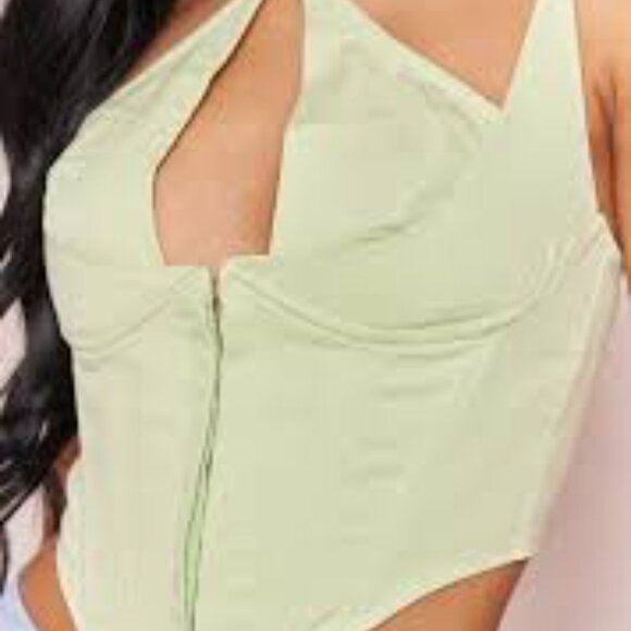 NWT - PrettyLittleThing Halter Neck Corset Top - Picture 2 of 13